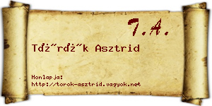 Török Asztrid névjegykártya
